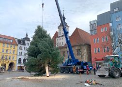 Weihnachtsbaum In Jena Aufgestellt 13112021 0012